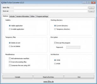 Bat To Exe Converter main screen