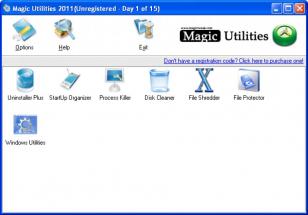Magic Utilities 2011 main screen
