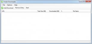 Simple Downloader main screen