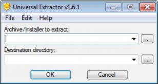 Universal Extractor main screen