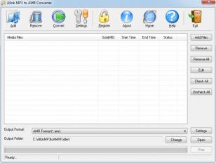 Allok MP3 to AMR Converter main screen