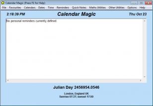 Calendar Magic main screen