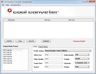 Cool Free Music Converter main screen