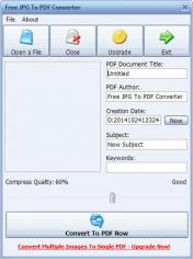 Free JPG To PDF Converter main screen