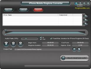 Mobile Music Polyphonic(iPhone Mobile Ringtone Suite) main screen