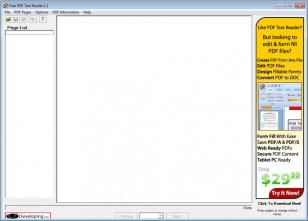 PDF Text Reader main screen