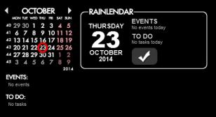 Rainlendar Lite main screen