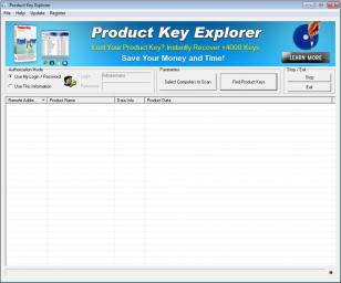 Product Key Explorer main screen