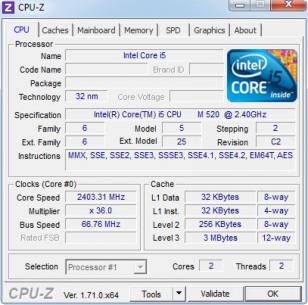 CPUID CPU-Z main screen