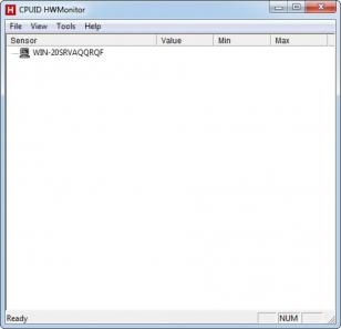 CPUID HWMonitor main screen
