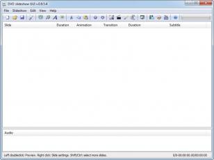 DVD slideshow GUI main screen