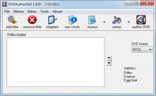 DVDAuthorGUI main screen