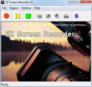 EZ Screen Recorder main screen