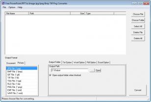 Free PowerPoint-PPT to Image Jpg-Jpeg Bmp Tiff Png Converter main screen