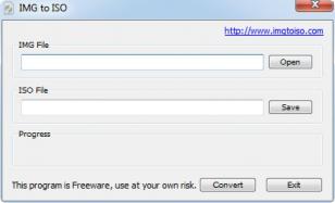 IMG to ISO main screen
