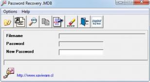 Password Recovery .MDB main screen
