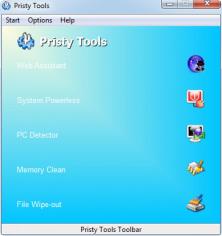 Pristy Tools main screen