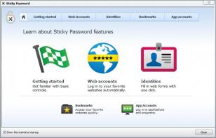 Sticky Password main screen