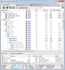 System Explorer main screen