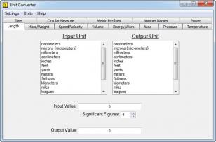 Unit Converter main screen