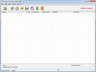 Windows Password Cracker main screen