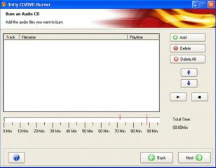 3nity CD DVD Burner main screen