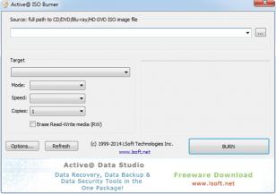 Active@ ISO Burner main screen