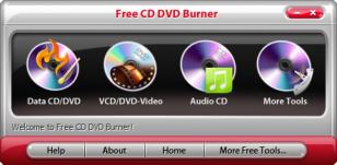 Free CD DVD Burner main screen