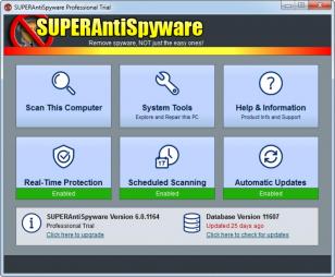 SUPERAntiSpyware Free main screen