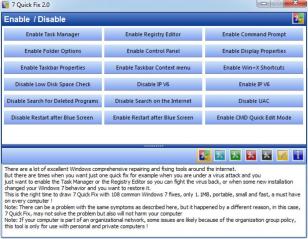 7 Quick Fix main screen