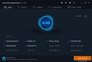 Advanced SystemCare Professional main screen