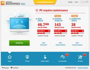 Auslogics BoostSpeed main screen