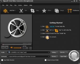 Bigasoft Total Video Converter main screen