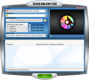 1Click DVD Copy Pro main screen