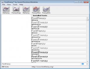 Font Frenzy main screen