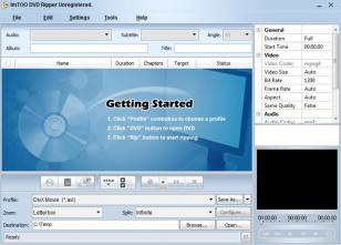 ImTOO DVD Ripper main screen