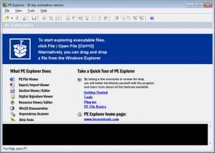 PE Explorer main screen