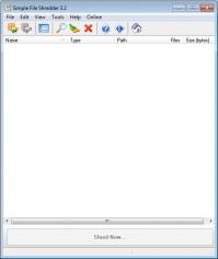 Simple File Shreder main screen