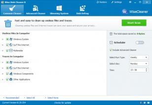 Wise Disk Cleaner main screen