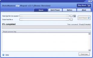 DataNumen Zip Repair main screen