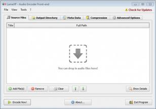 LameXP - Audio Encoder Frontend main screen
