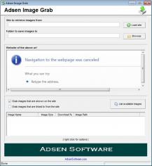 Adsen Image Grab main screen