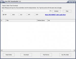 Free PDF Downloader main screen