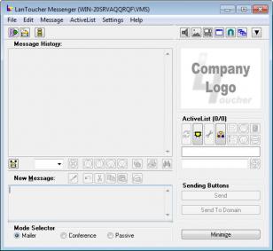 LanToucher Messenger main screen