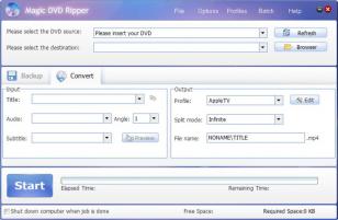 Magic DVD Ripper main screen