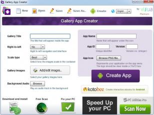 Gallery App Creator main screen