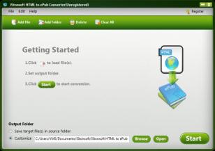 iStonsoft HTML to ePub Converter main screen