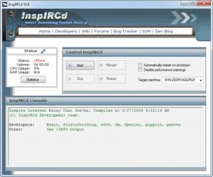 InspIRCd main screen