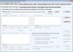 Project Consistency Manager main screen