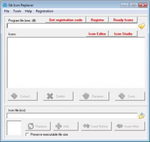 Sib Icon Replacer main screen
